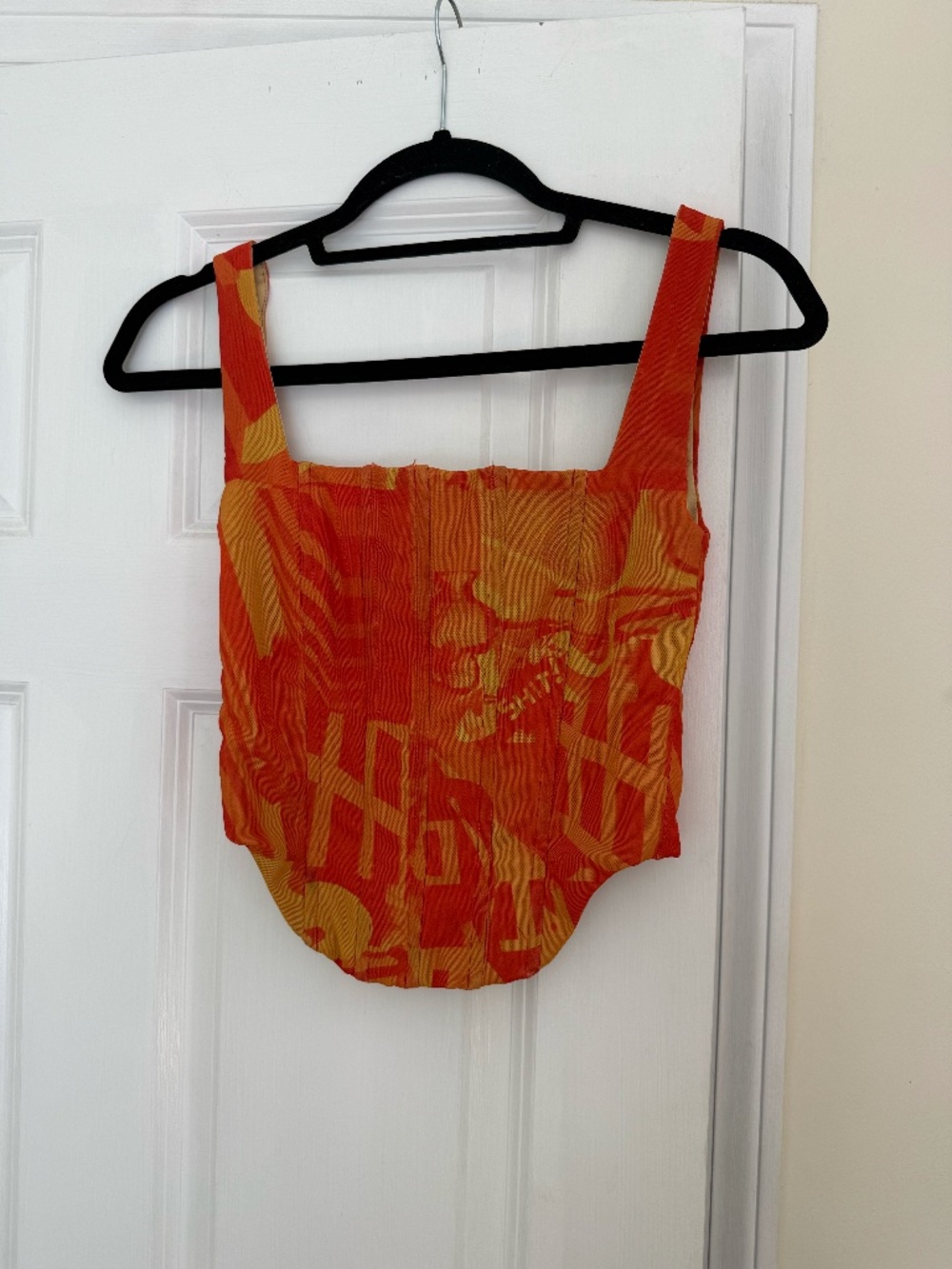 Patterned Corset Tank by Edikted